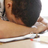 employee asleep at desk